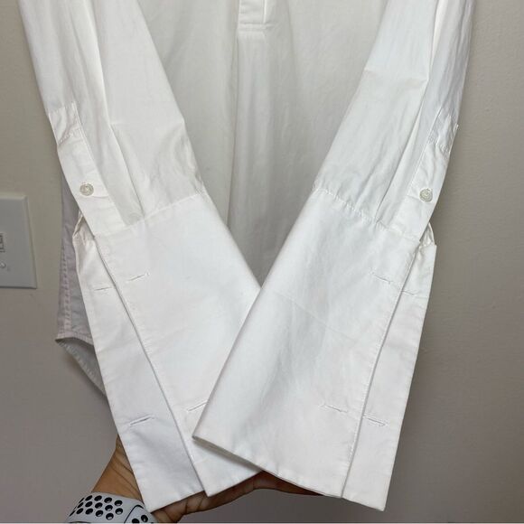 EQUIPMENT Classic Button Down Cufflink Shirt White Sz Small - Picture 7 of 8